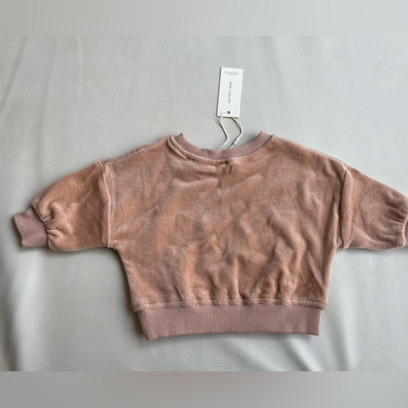 Quincy Mae Velour Sweatshirt 0-3months - Picture 9 of 16